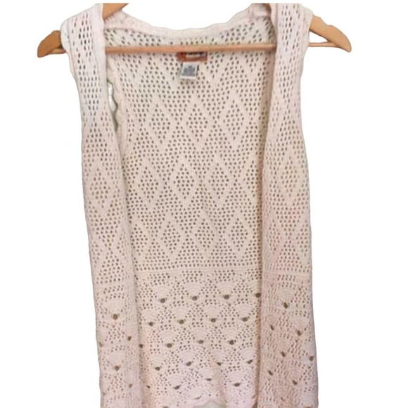 Vintage 90's Mudd  Knit Sleeveless Cardigan Top XS - Picture 1 of 3